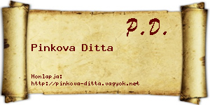 Pinkova Ditta névjegykártya